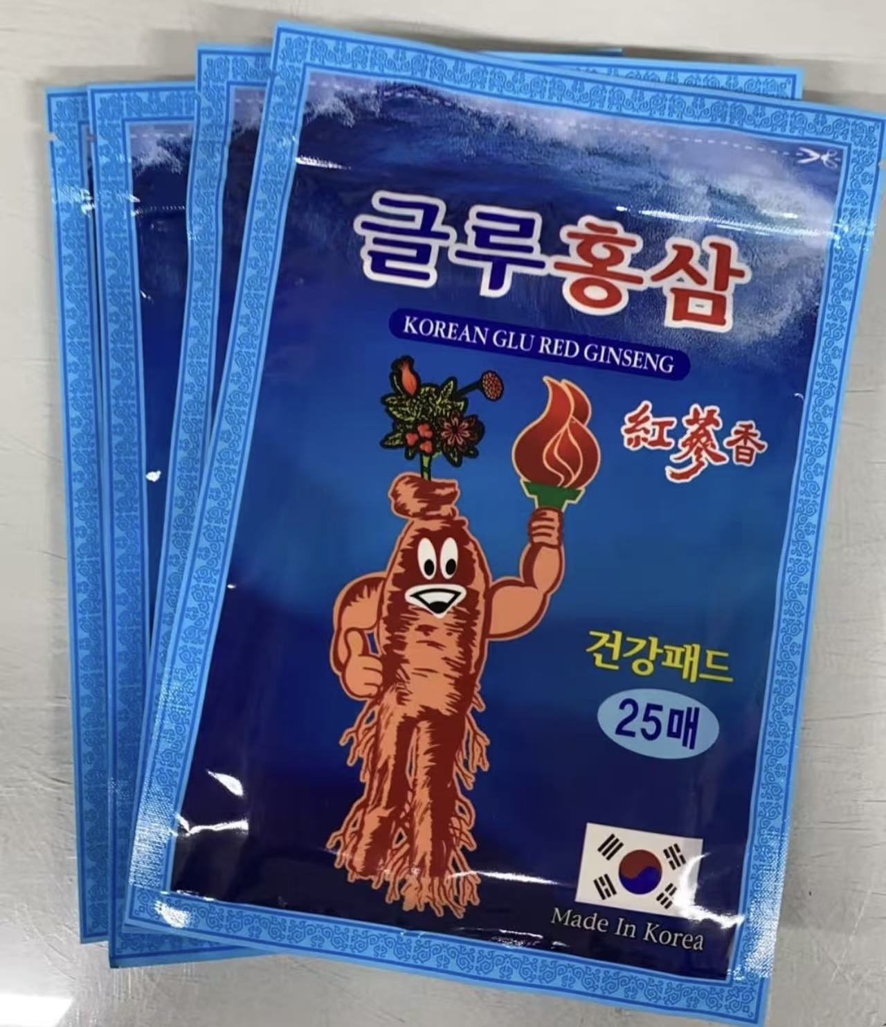 🇰🇷韓國紅蔘漢方溫感 肌肉痠痛舒緩貼25入-每套2包