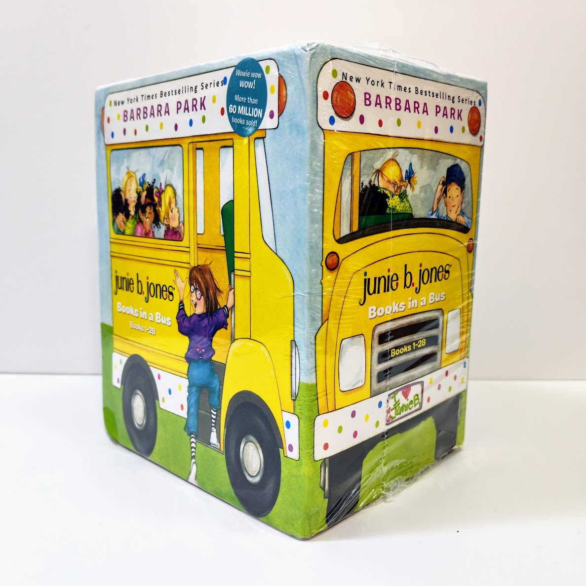 Junie B. Jones Books in a Bus 28-Book Boxed Set: The Complete Collection: Books 1-28   朱妮瓊斯 兒童英文 小說讀物橋樑章節 B364 