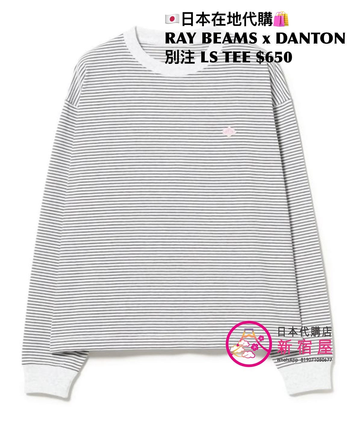 RAY BEAMS x DANTON 別注 LS T-SHIRT