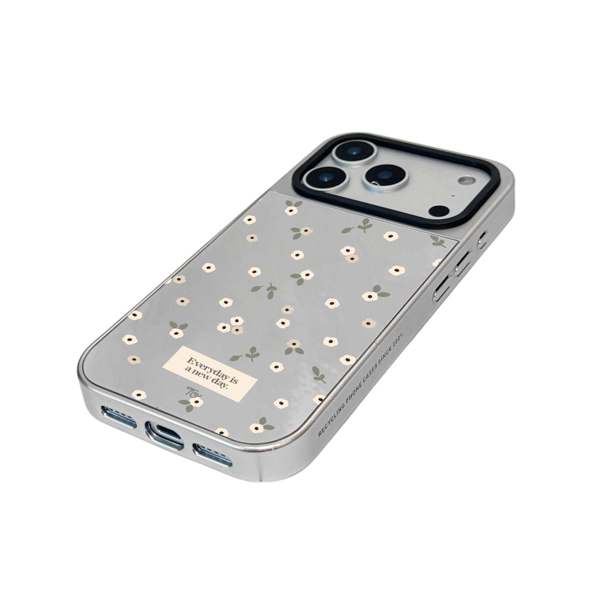 【FlowerBox VOL.42*BEIGE*】銀框鏡面MagSafe iPhone Case