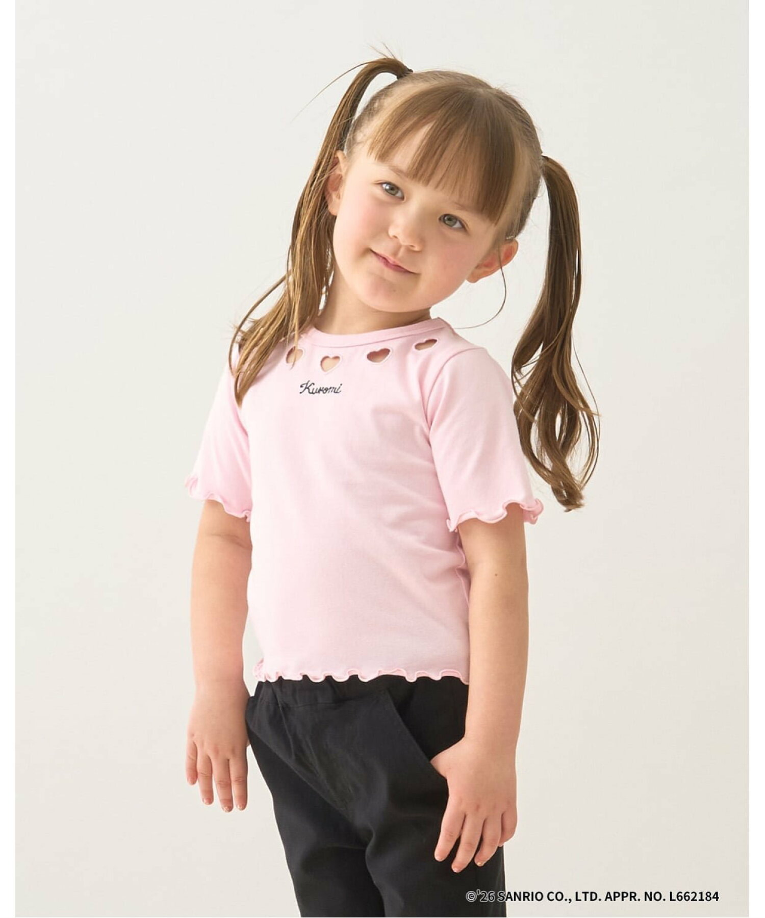 🆕【⭐訂購⭐】🇯🇵 日本直送 🌀🇯🇵 日本直送🇯🇵 #Kuromi 縷空心形領 褶邊袖 短袖Tee［4款選］🌀 [ELCA-0114][260327]