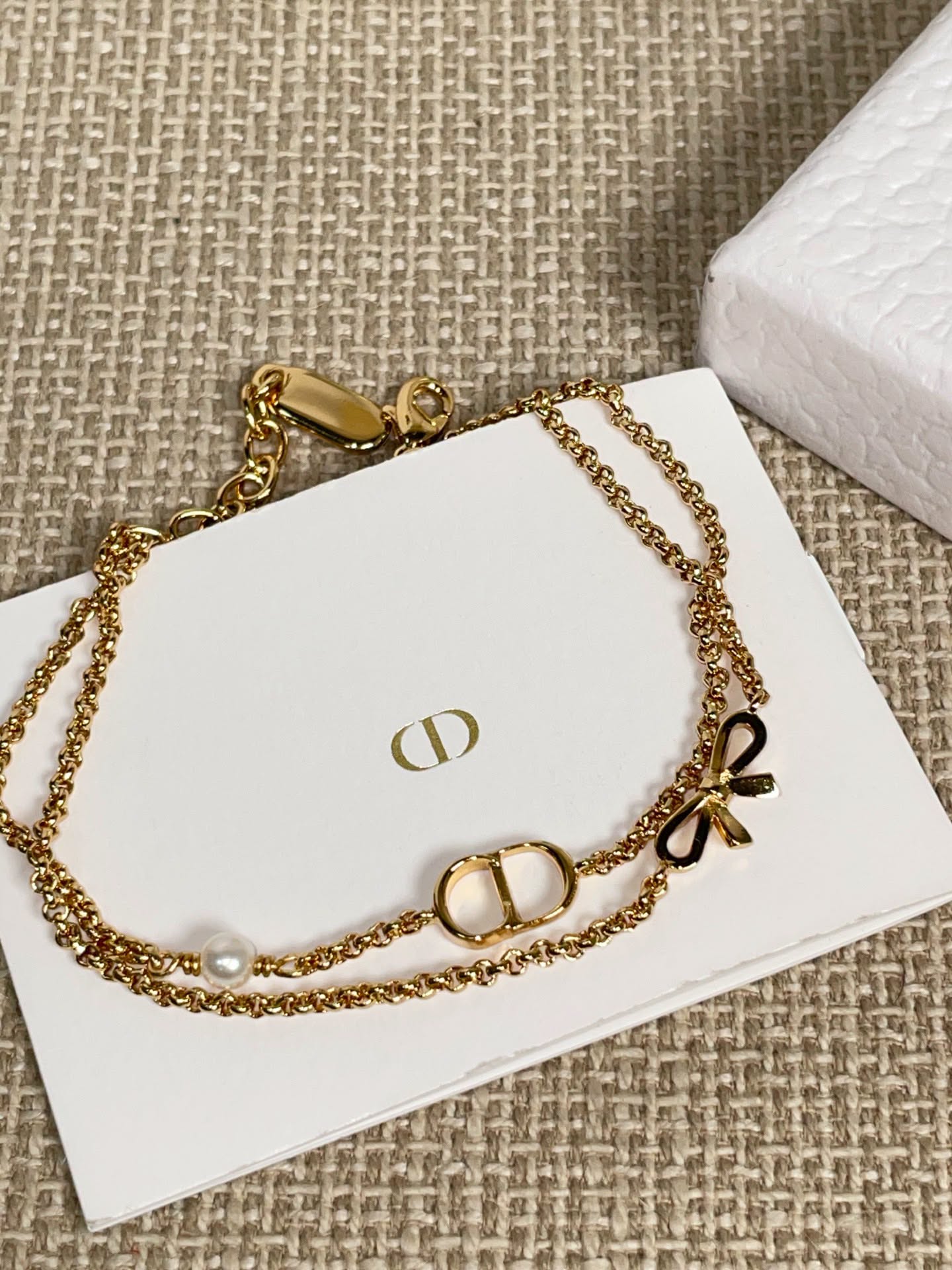 【原單】Dior  CD Mini Bow 手鍊