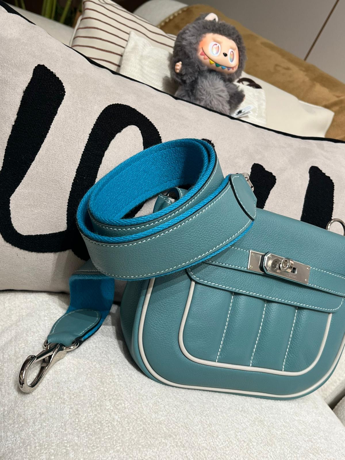  Hermes berline mini Calfskin 21cm 100%Authentic ,95%new✅dust bag✅box 