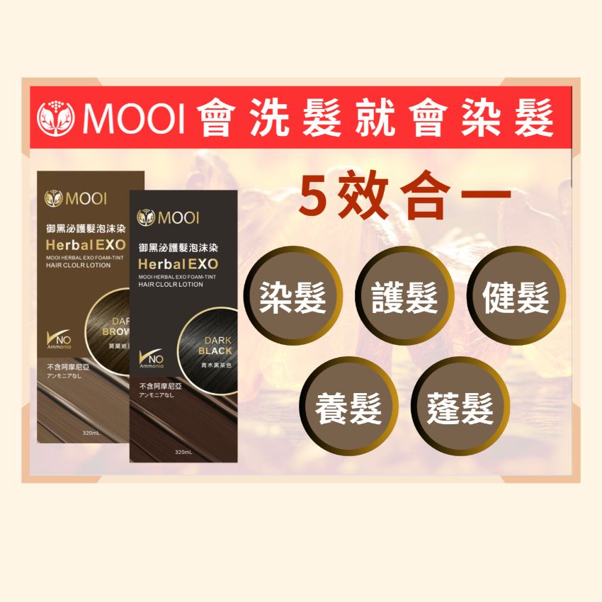 MOOI 御黑泌泡沫染髮液 320ml