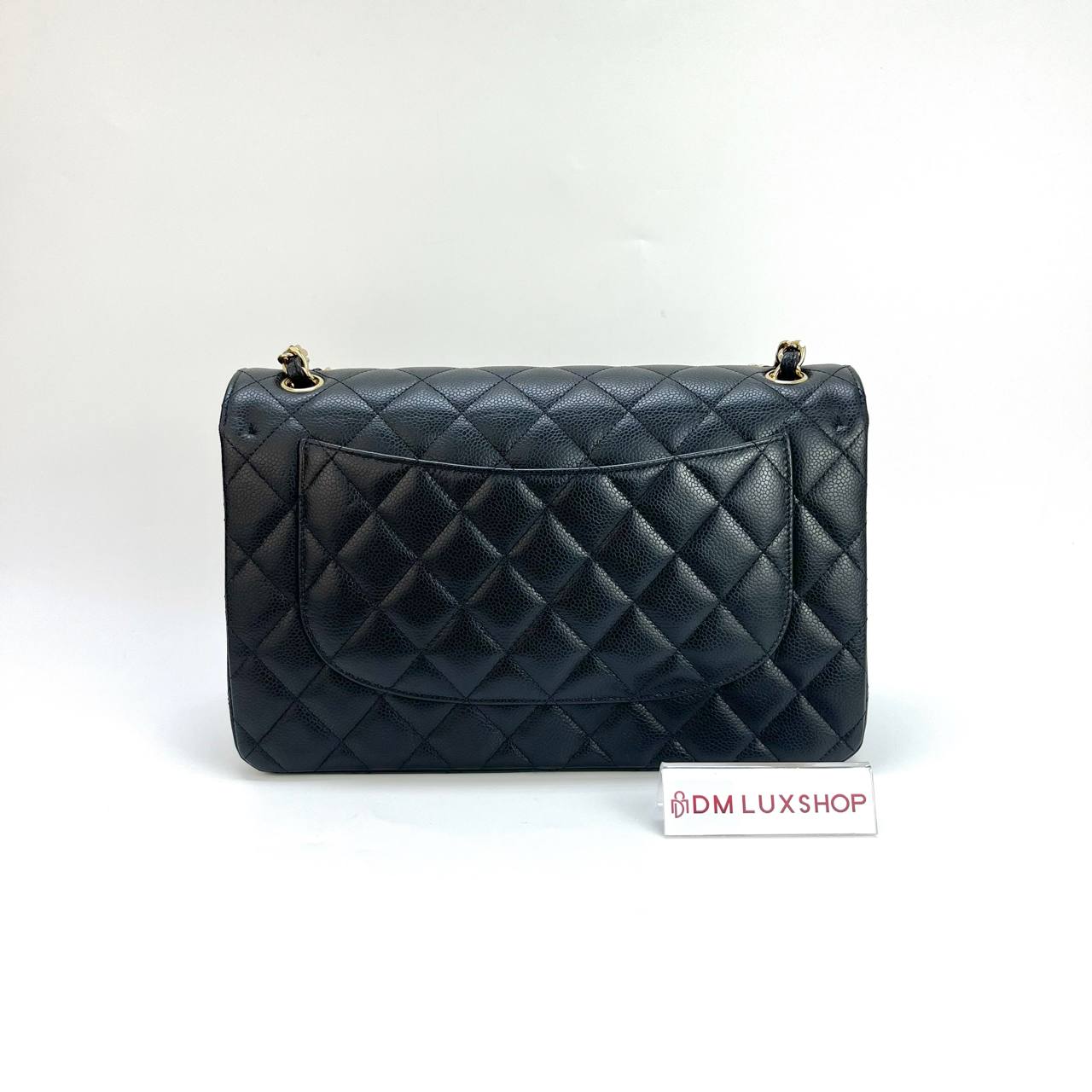 Chanel Black Caviar Classic Double Flap Jumbo GHW (Microchip)