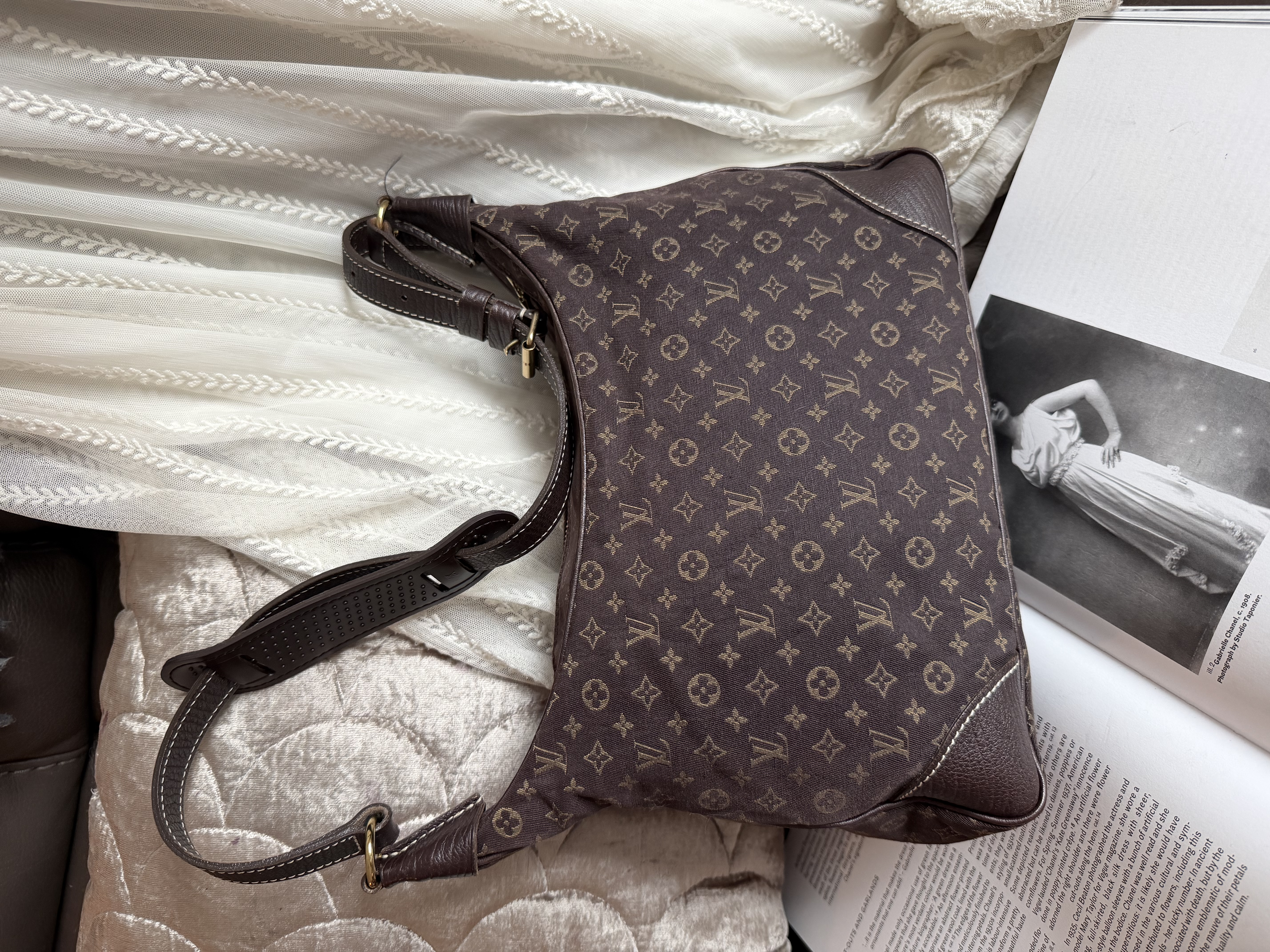 LOUIS VUITTON Monogram Mini Lin Boulogne bag