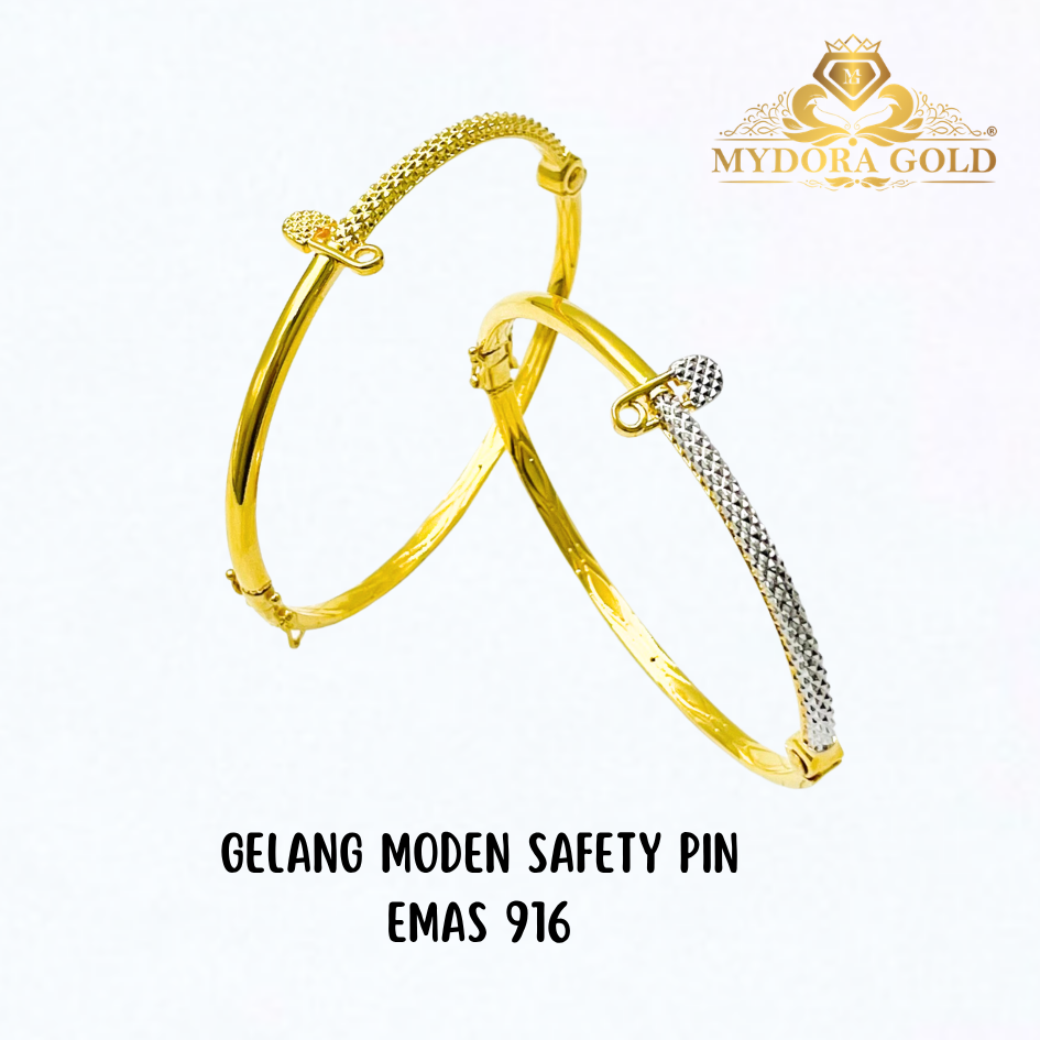 MYDORA EMAS 916 Gelang Moden Safety Pin l EMAS 916/22K