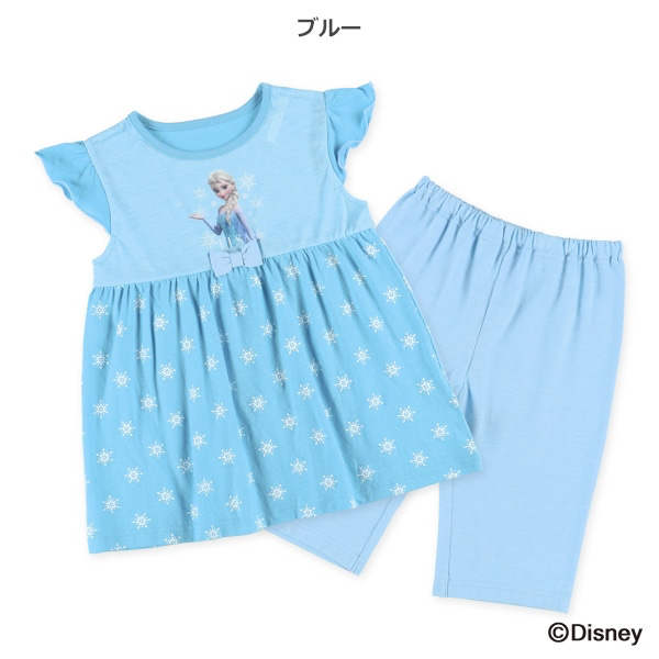 🇯🇵預訂 日本直送🇯🇵清爽材質Elsa雪花印花法式袖家居服上下套裝