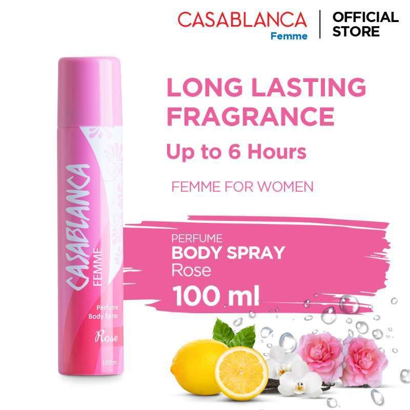 Casablanca Femme Perfume Body Spray Rose 100ml