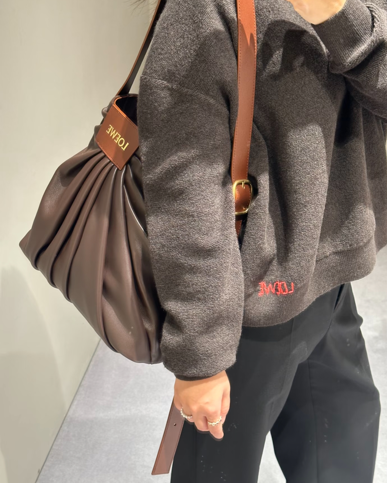訂貨📮 Loewe 新款 Draped Tote 皺褶羊皮