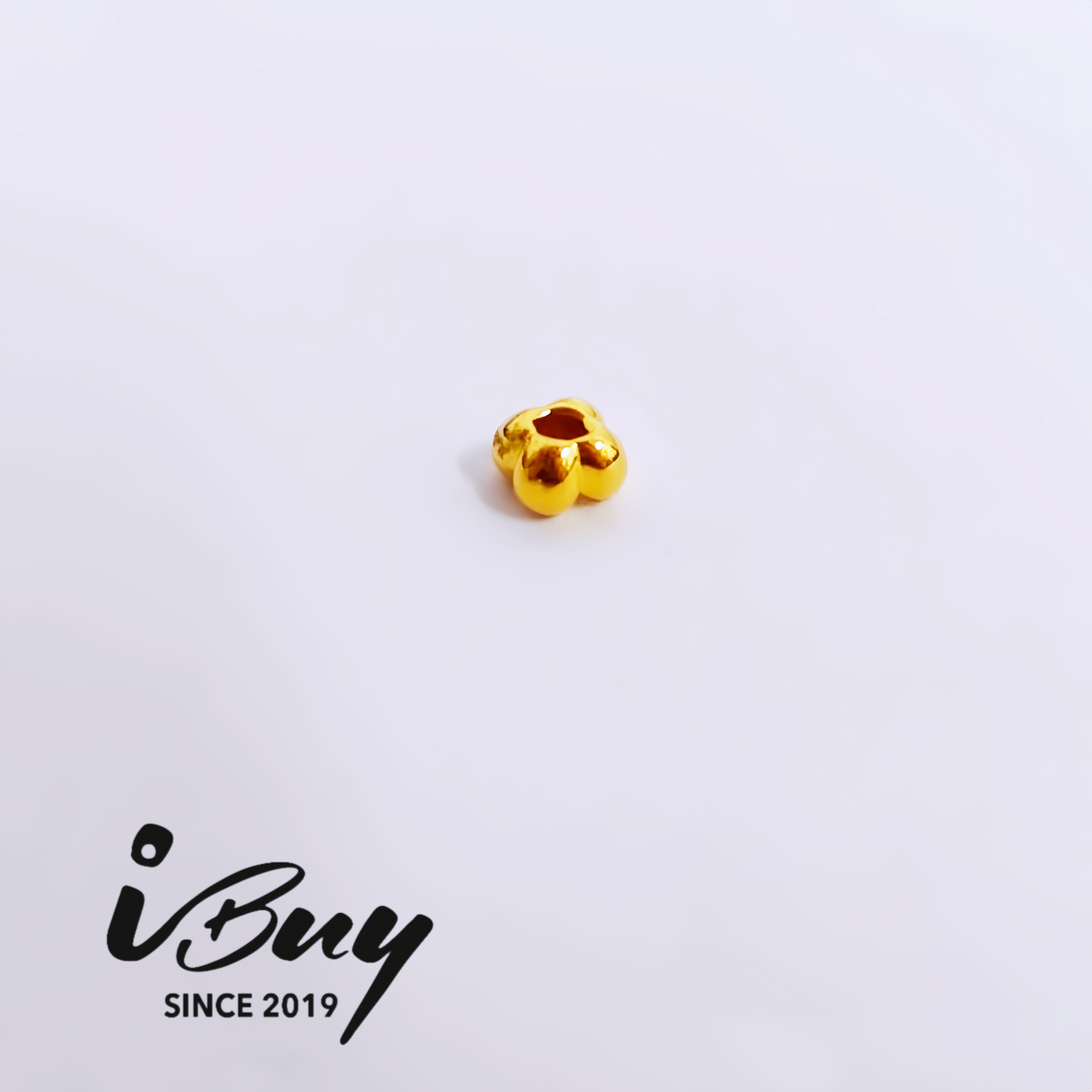 999 GOLD SMALL FLOWER SPACER BEAD 999 金 小花隔片