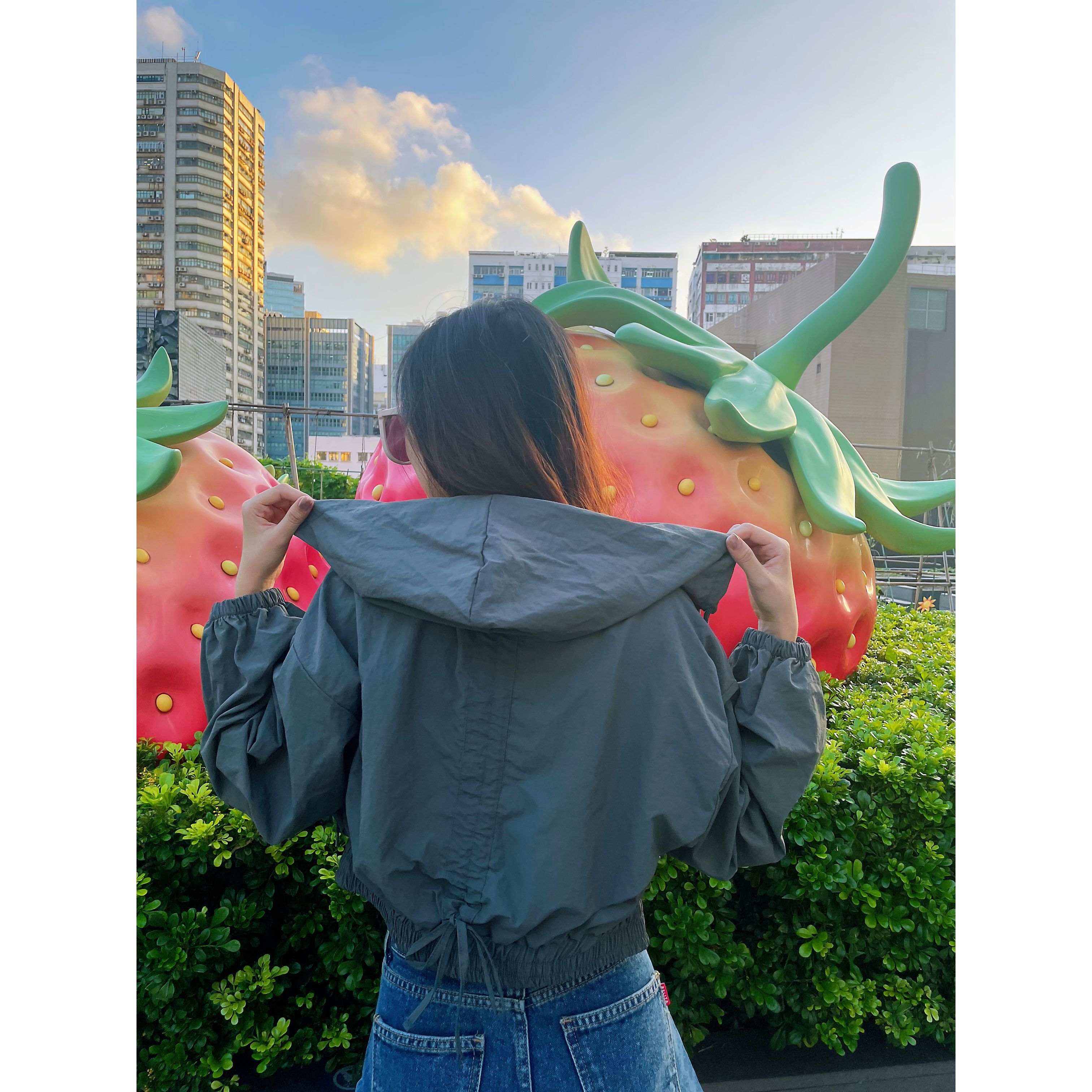 特價背面束短身風褸