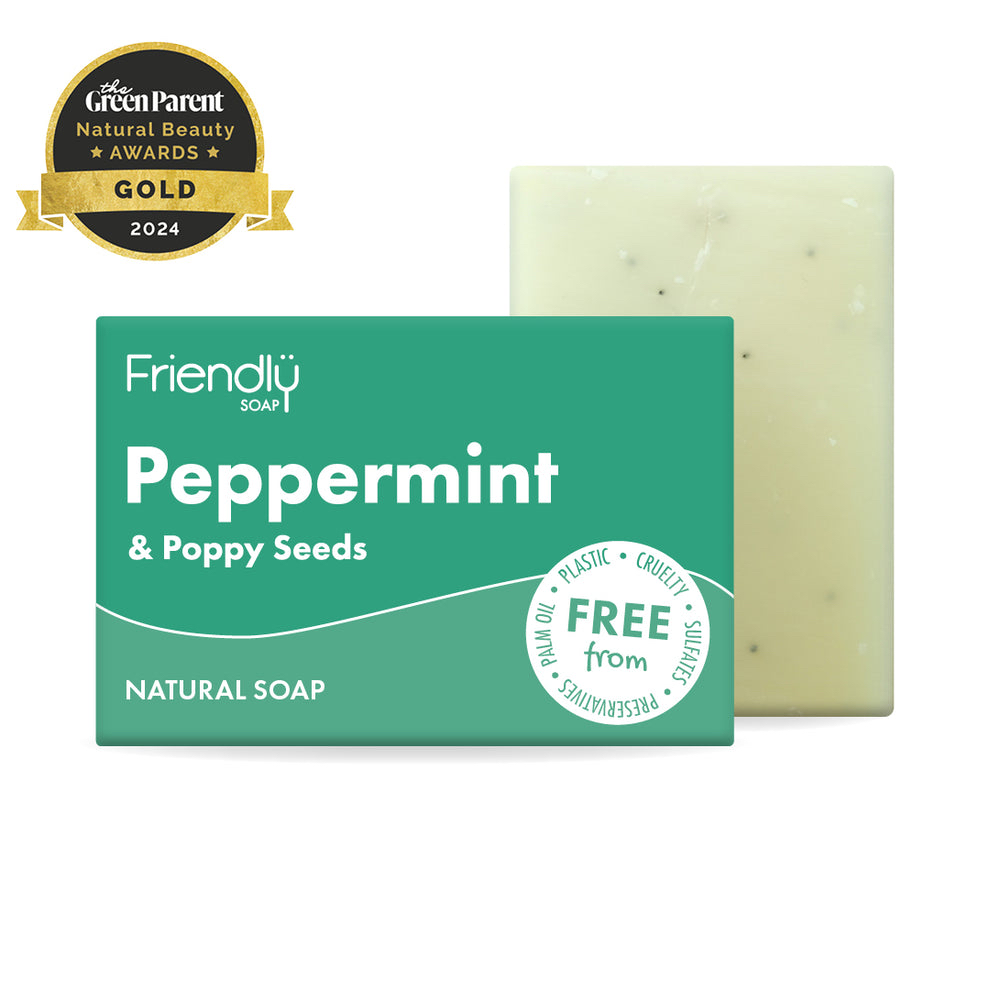 Friendly Soap  薄荷罌粟籽沐浴皂 Peppermint & Poppy Seed -- Natural Soap (95g)