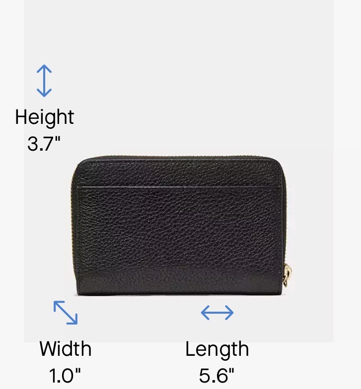 🇺🇸✈️🇨🇦黑色荔枝皮Kate Spade ♠️ New York outlet Zip Around 中Size 銀包👛現貨😎