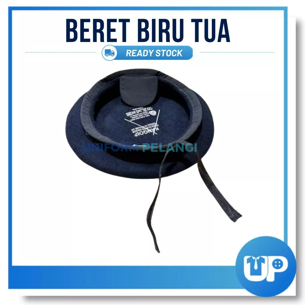 KANGOL Beret Biru Tua Dark Blue Sekolah Kokurikulum Beruniform Persatuan 100% Wool Brand Kangol