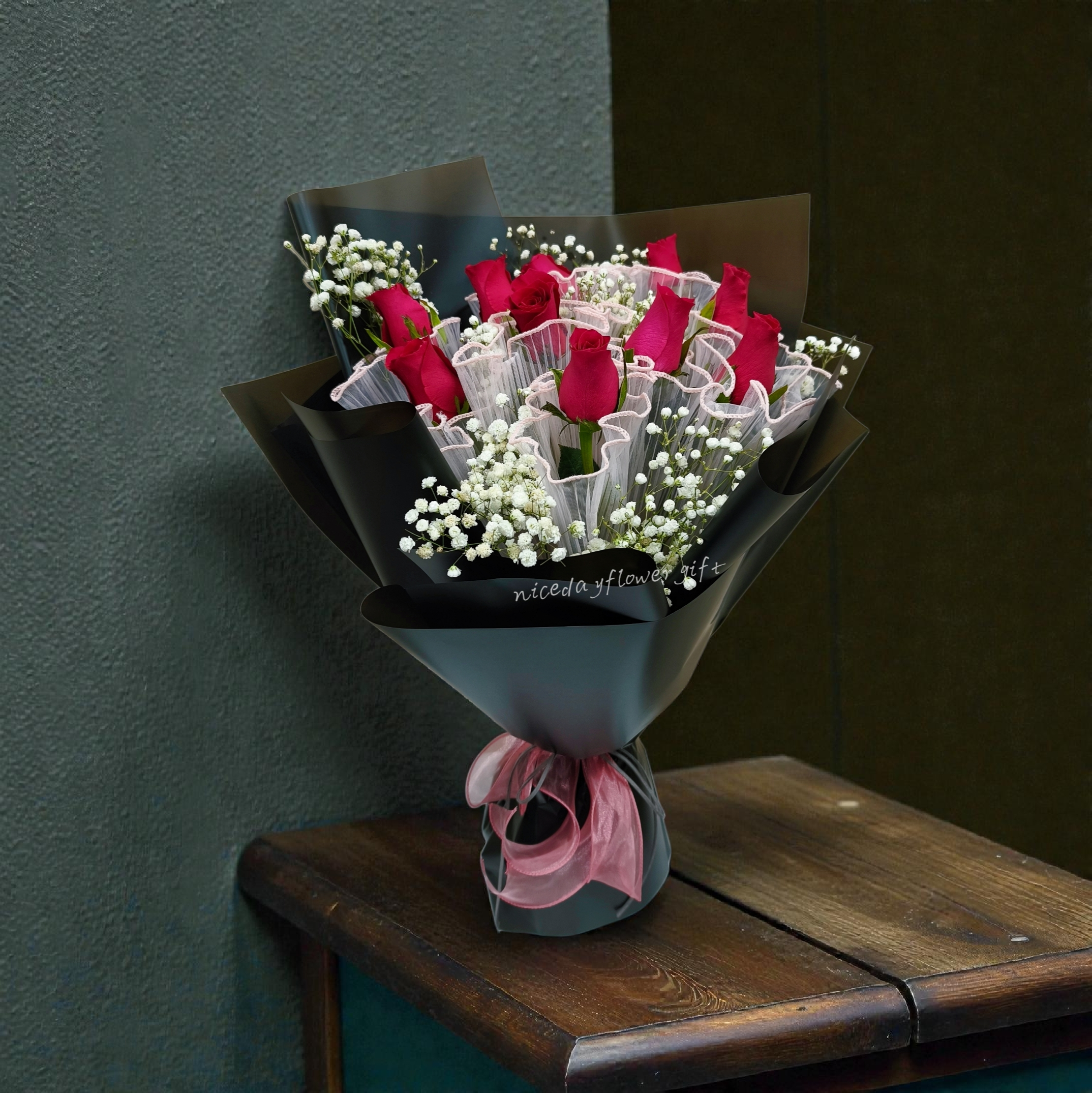 💞👑V2603 紅玫瑰鮮花花束