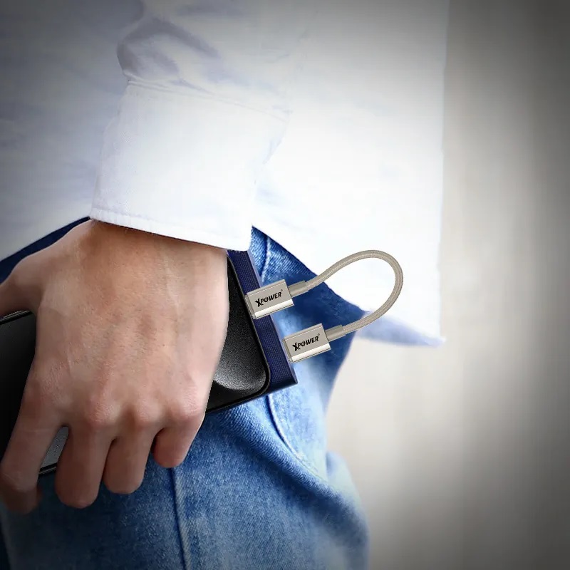 XPower CC60B 18cm 鋁合金60W高速傳輸充電Type-C to Type-C線