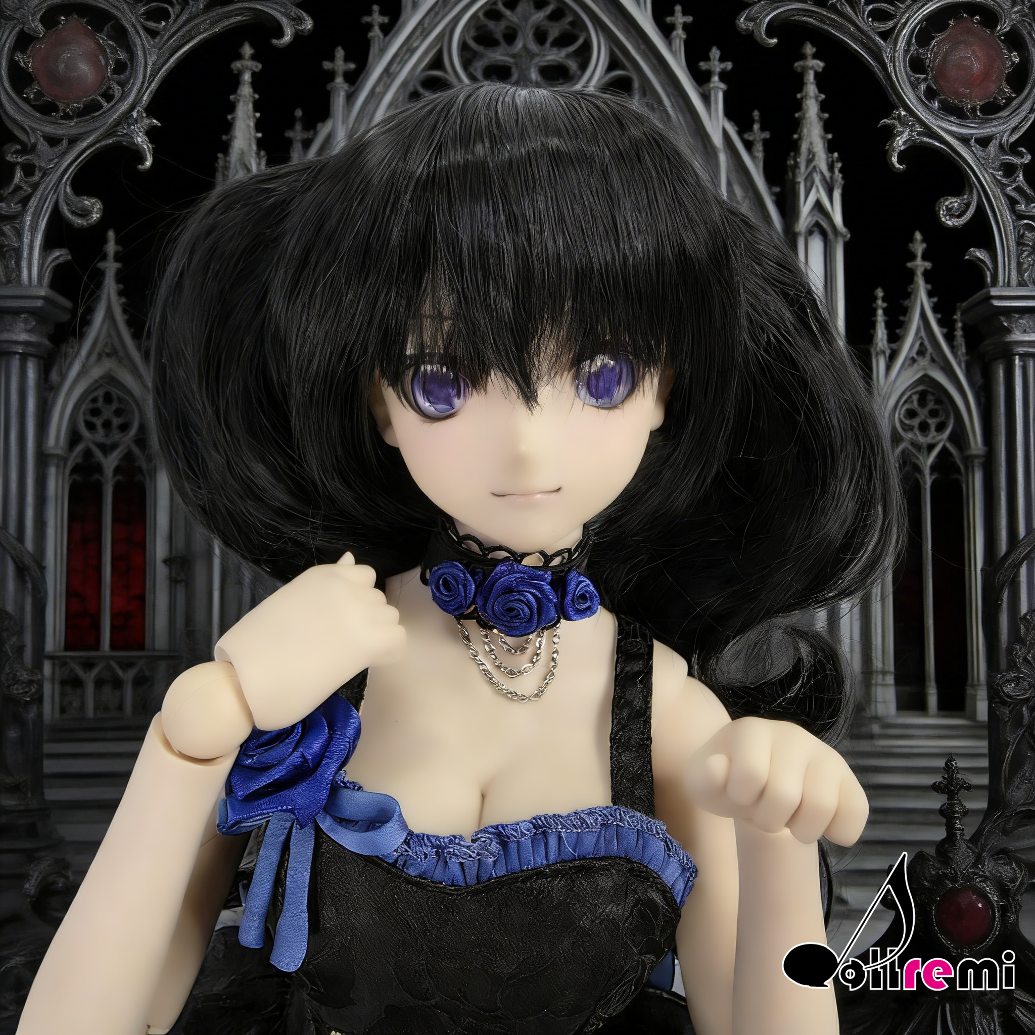 【dollremi】(DD0912) 午夜藍調協奏曲洛麗塔連衣裙 Nocturne in Blue Lolita One-piece