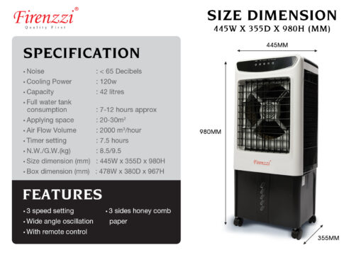 Firenzzi 42L Air Cooler (FAC-1620)