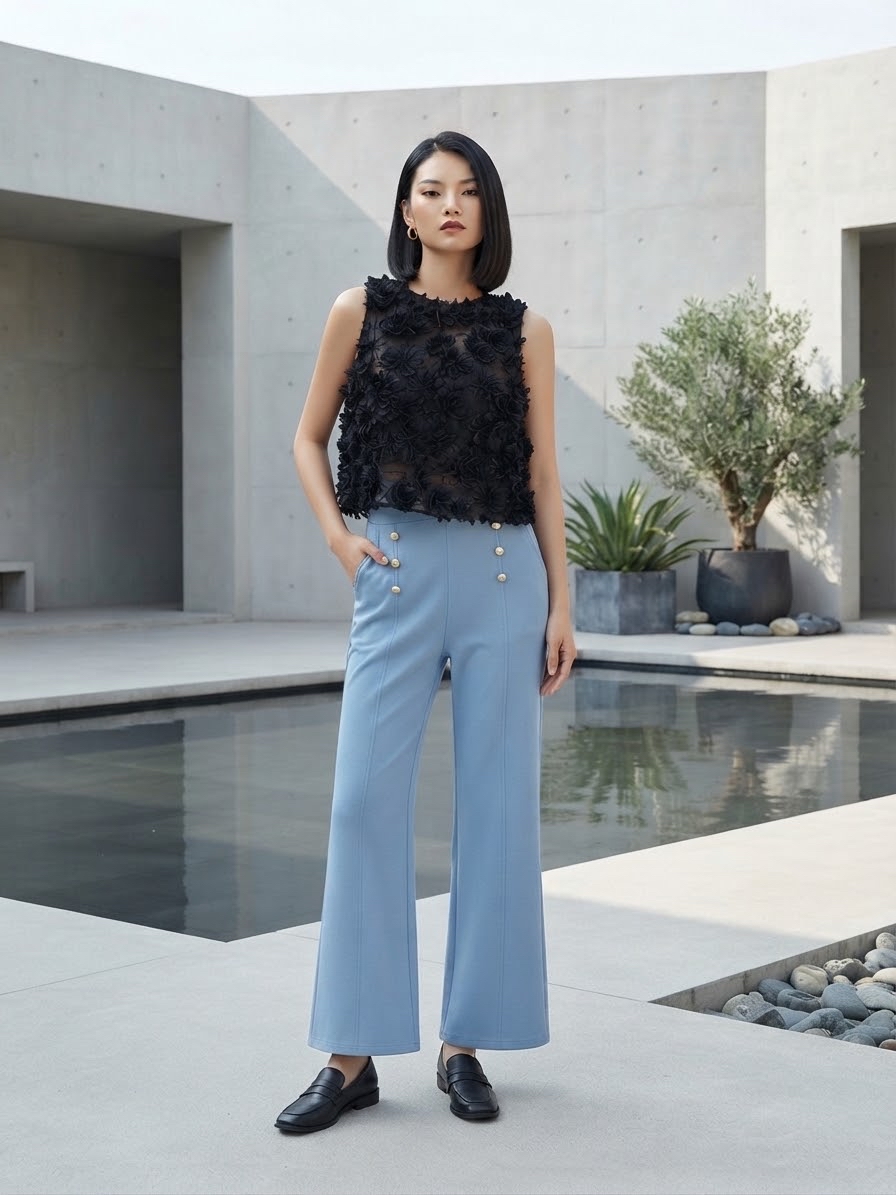 Korea Embroidery Top