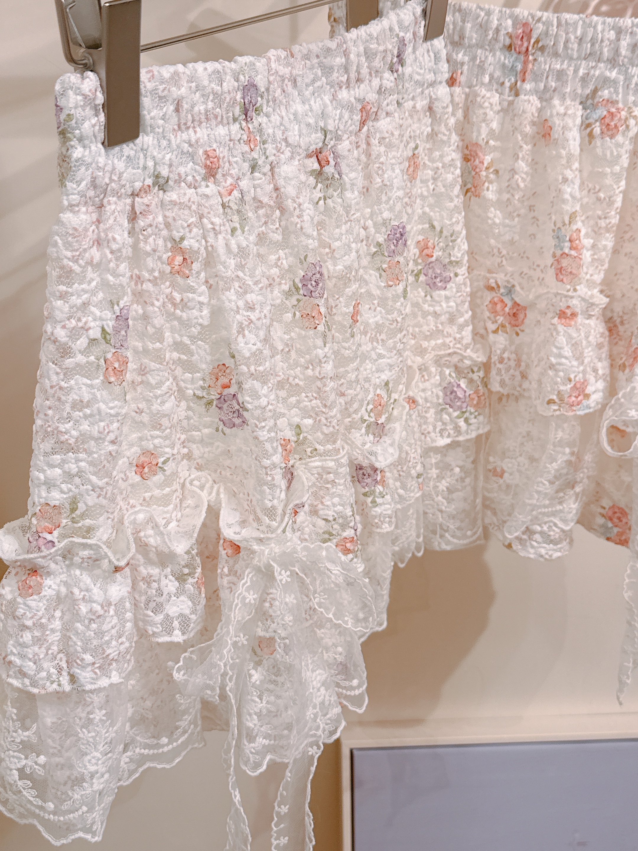 The Spring Lace Floral Tiered Skirt