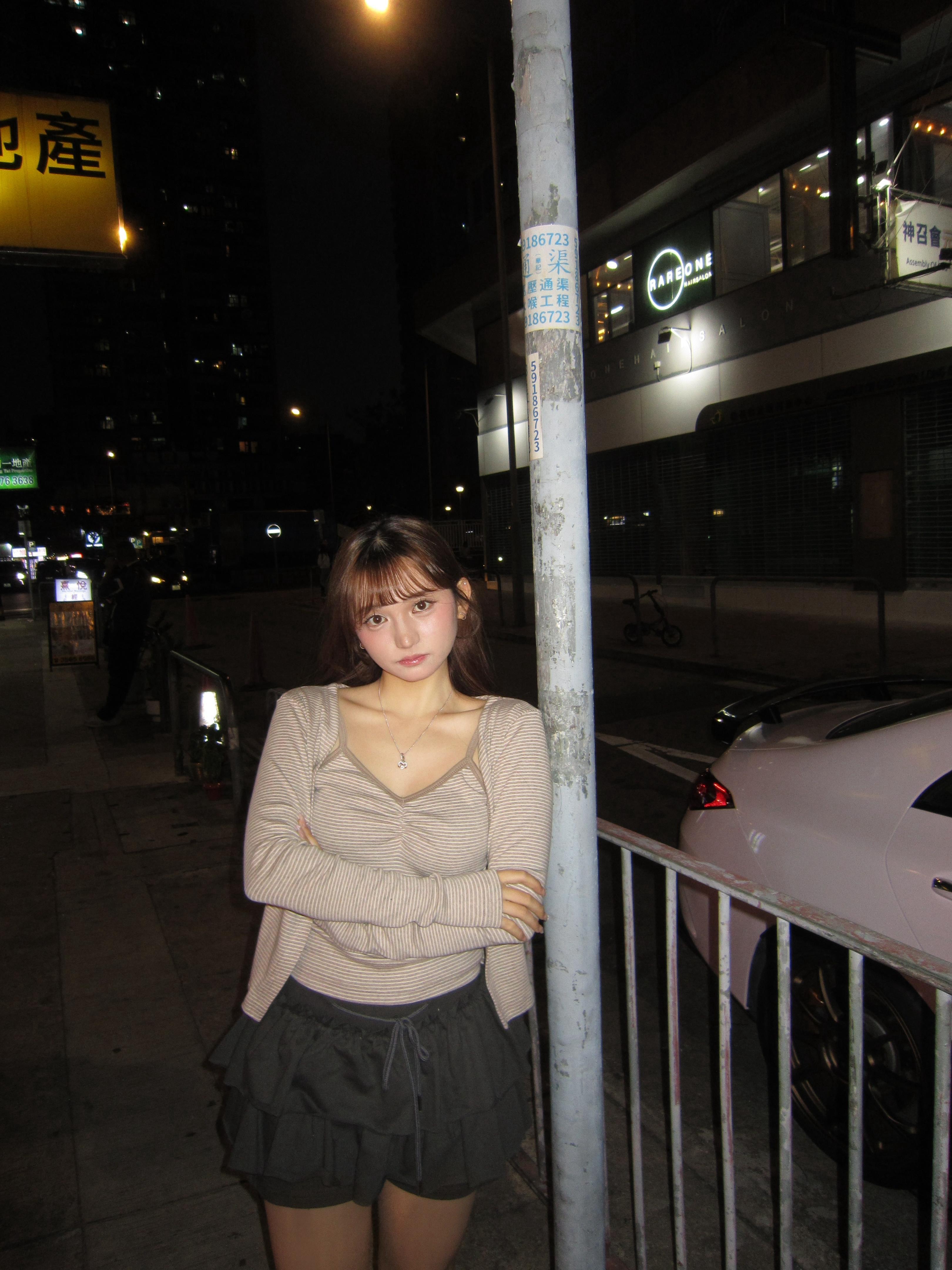 韓國間條粗邊兩件套（背心加外套）