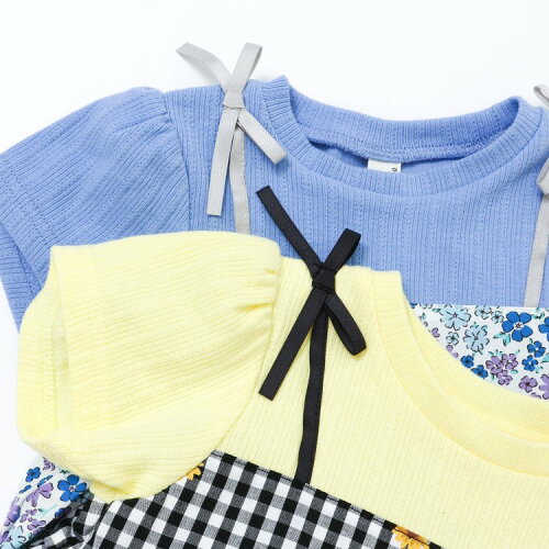 🆕【⭐訂購⭐】🇯🇵  日本直送🌀假2件 碎花 扇貝型下擺 少女上衣［3款選］🌀[ELCA-0215][260424]