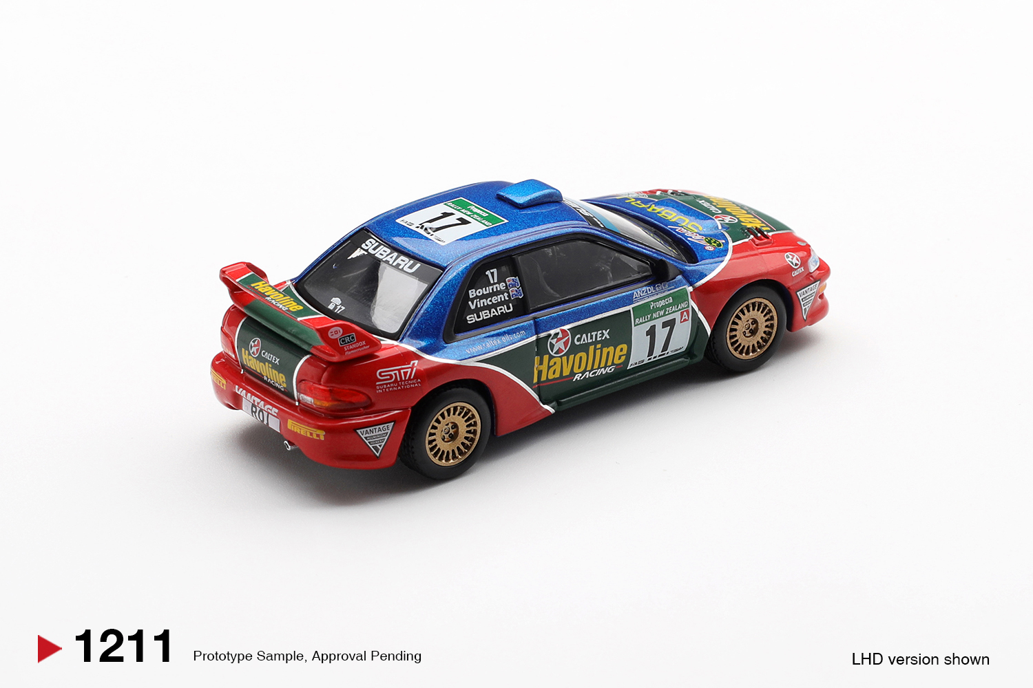 Mini GT 1/64 Subaru Impreza WRC98 #17 2000 Rally New Zealand - MGT01211-BL