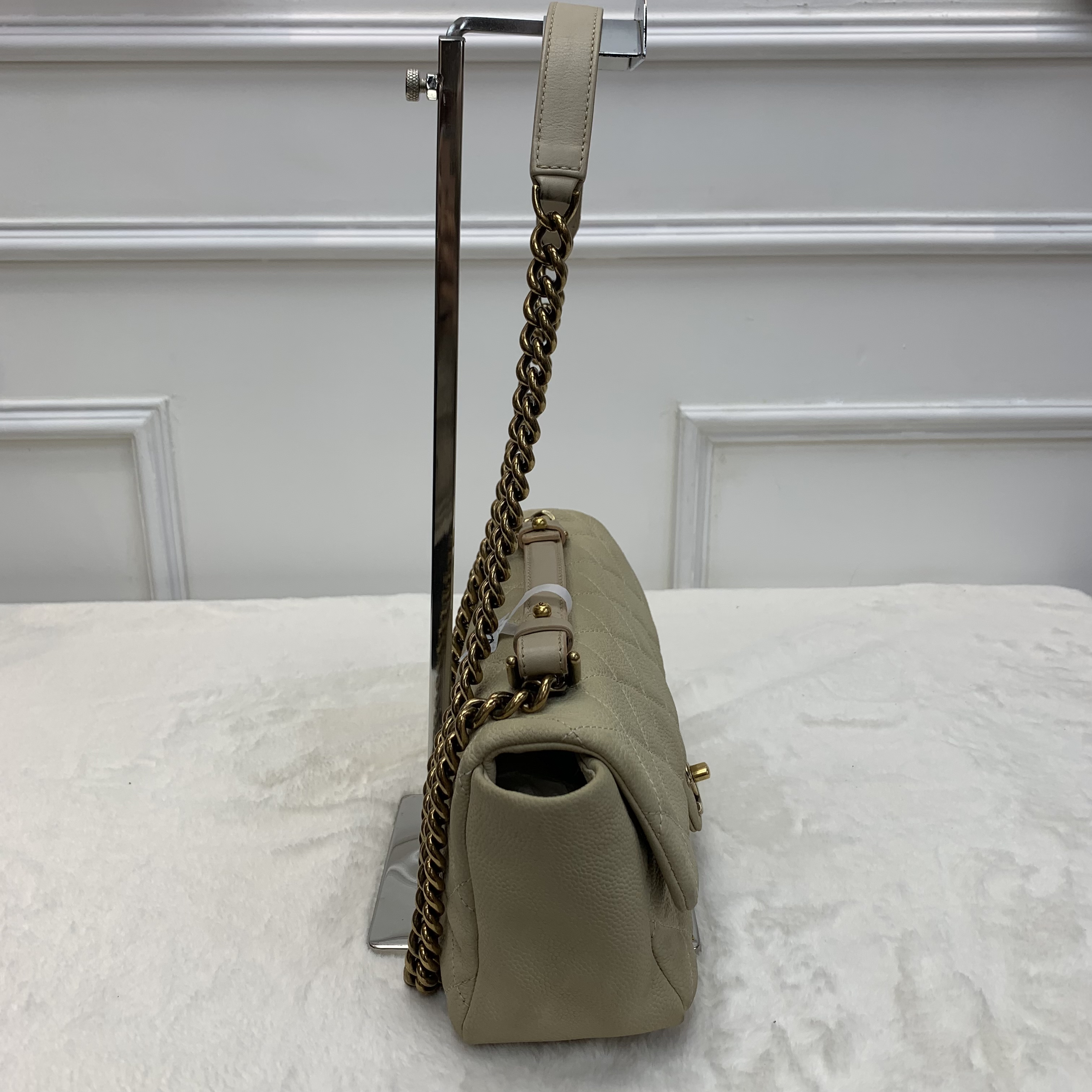 復古感Max Chanel Handle Flap Bag象牙白做舊款🫢