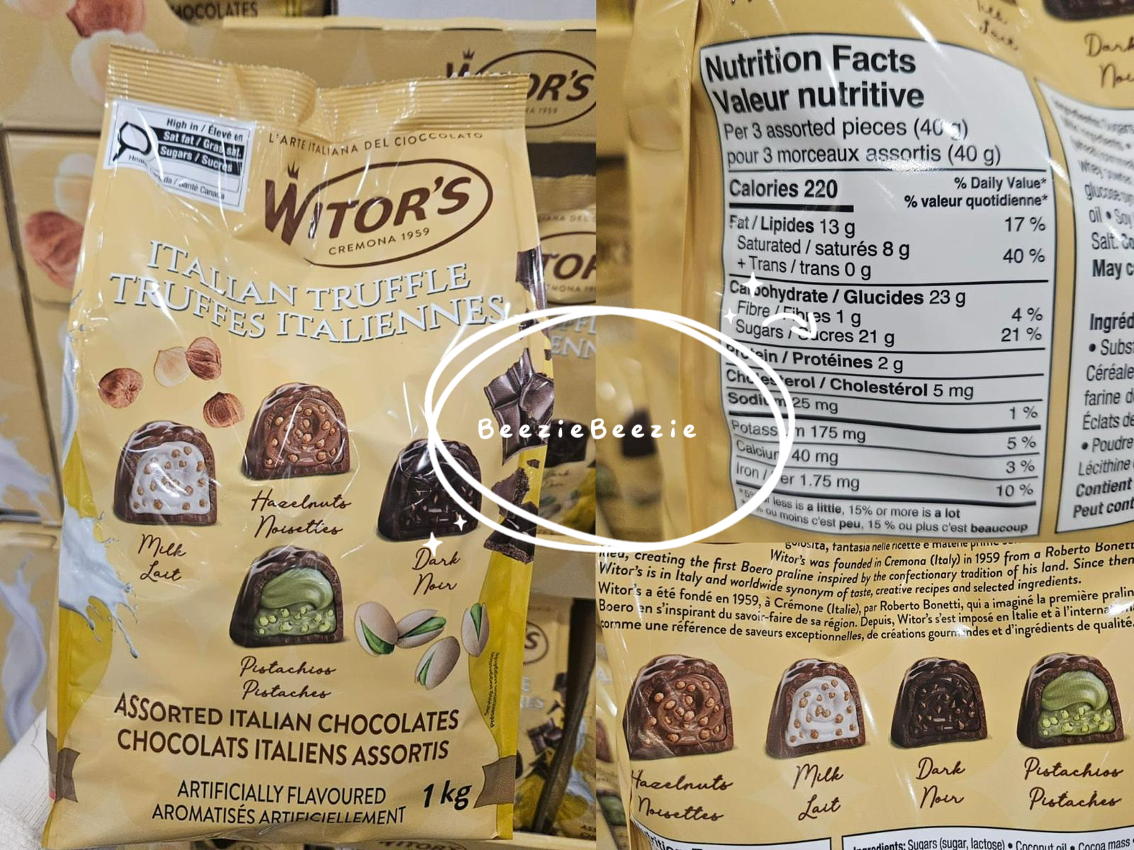 [香港現貨]Witor's 意大利松露朱古力(1kg)