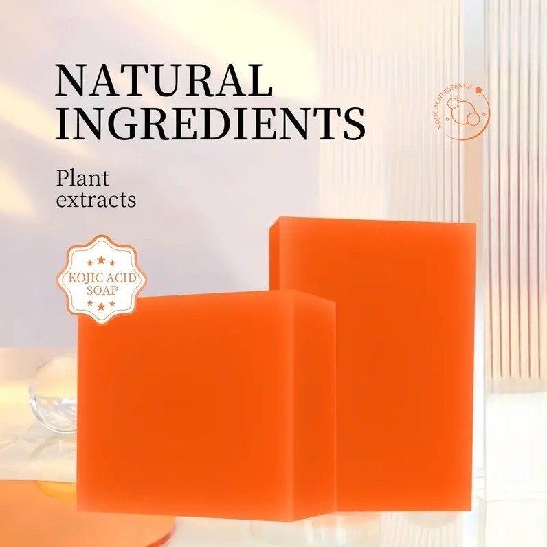 Kojic 酸皂 適用於色素沉澱 - 含穀胱甘肽、膠原蛋白和維他命 C - 天然皂液含薑黃 - 原始日本複合物,適用於黑斑修正 -100g