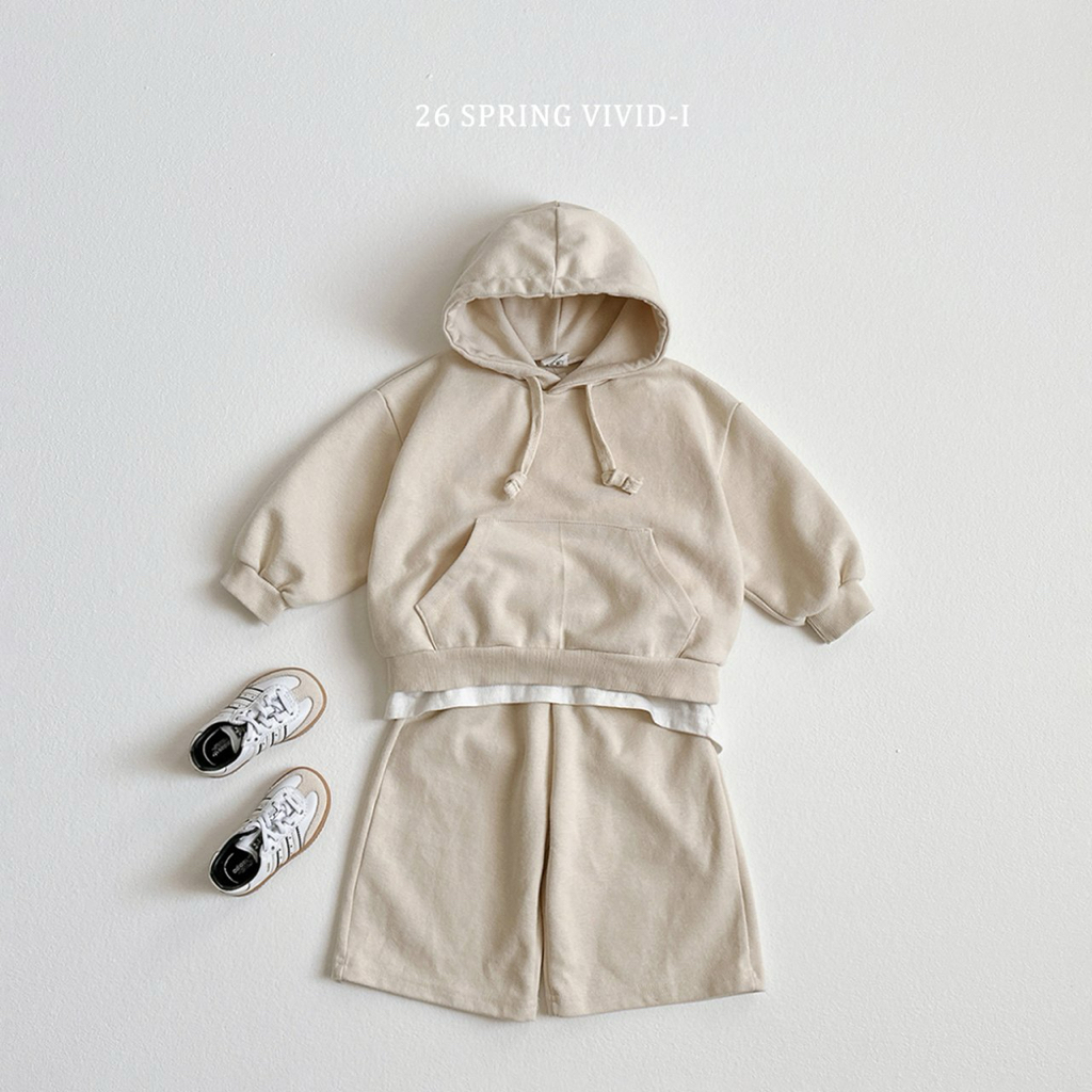 🌸預訂 韓國直送🌸🇰🇷VIVIDI四色袋鼠口袋連帽衛衣八分褲上下套裝