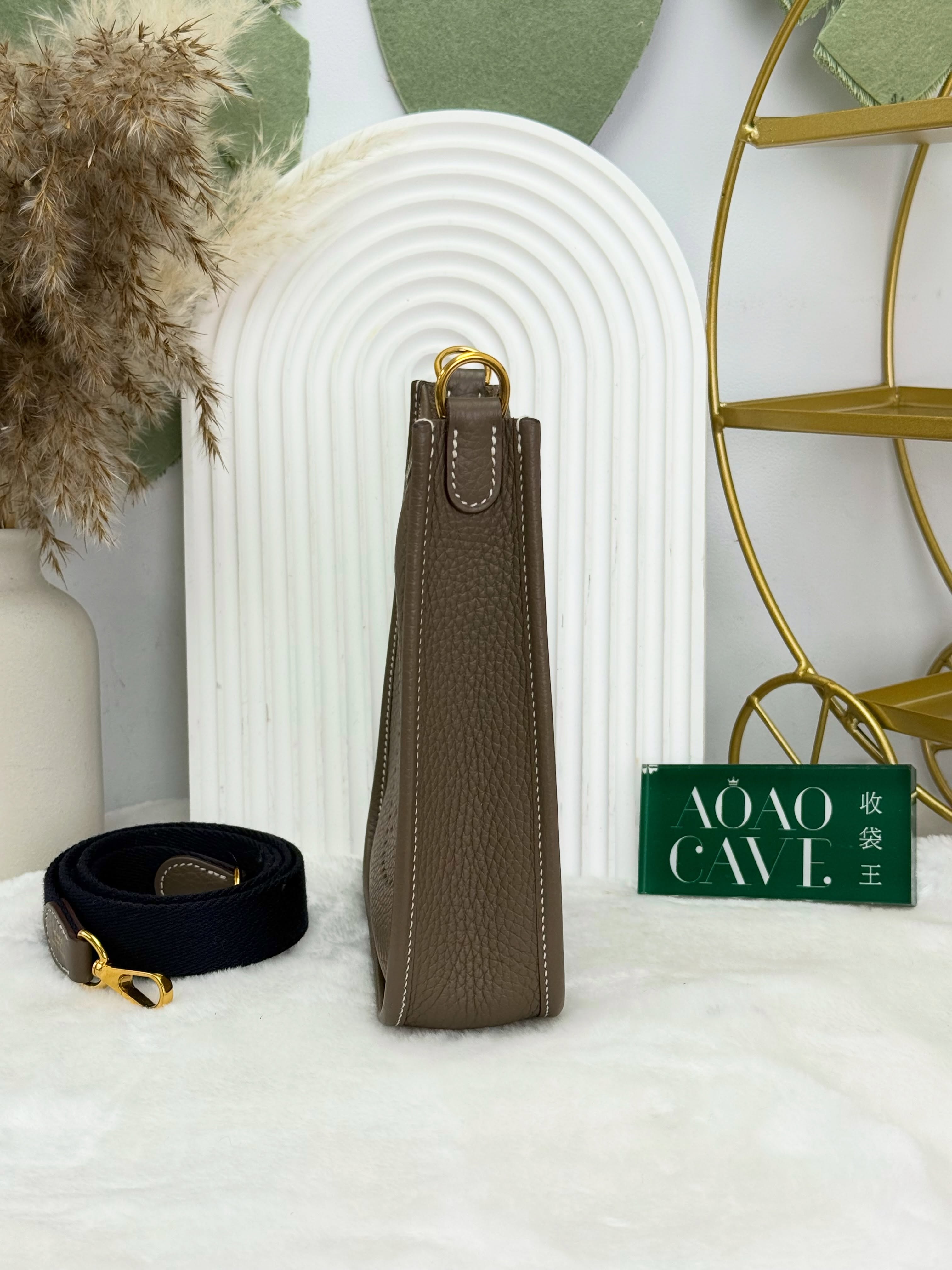Hermes👜 PRE OWNED 🛍️🤎大象灰 mini e Y stamp 全套有單