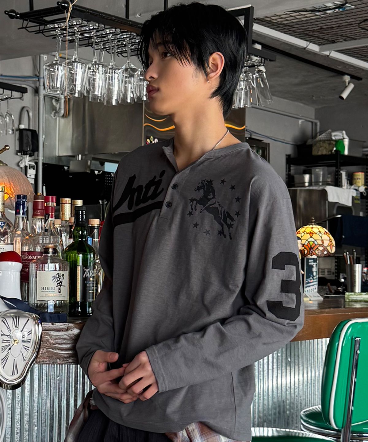 🇰🇷訂購｜UNTITLED 26SS｜Unicorn Henley Neck Slub Long Sleeve 2色 