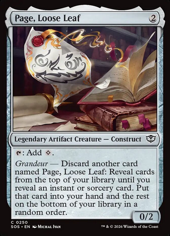 [EN] [Foil] Page, Loose Leaf [SOS-250] C