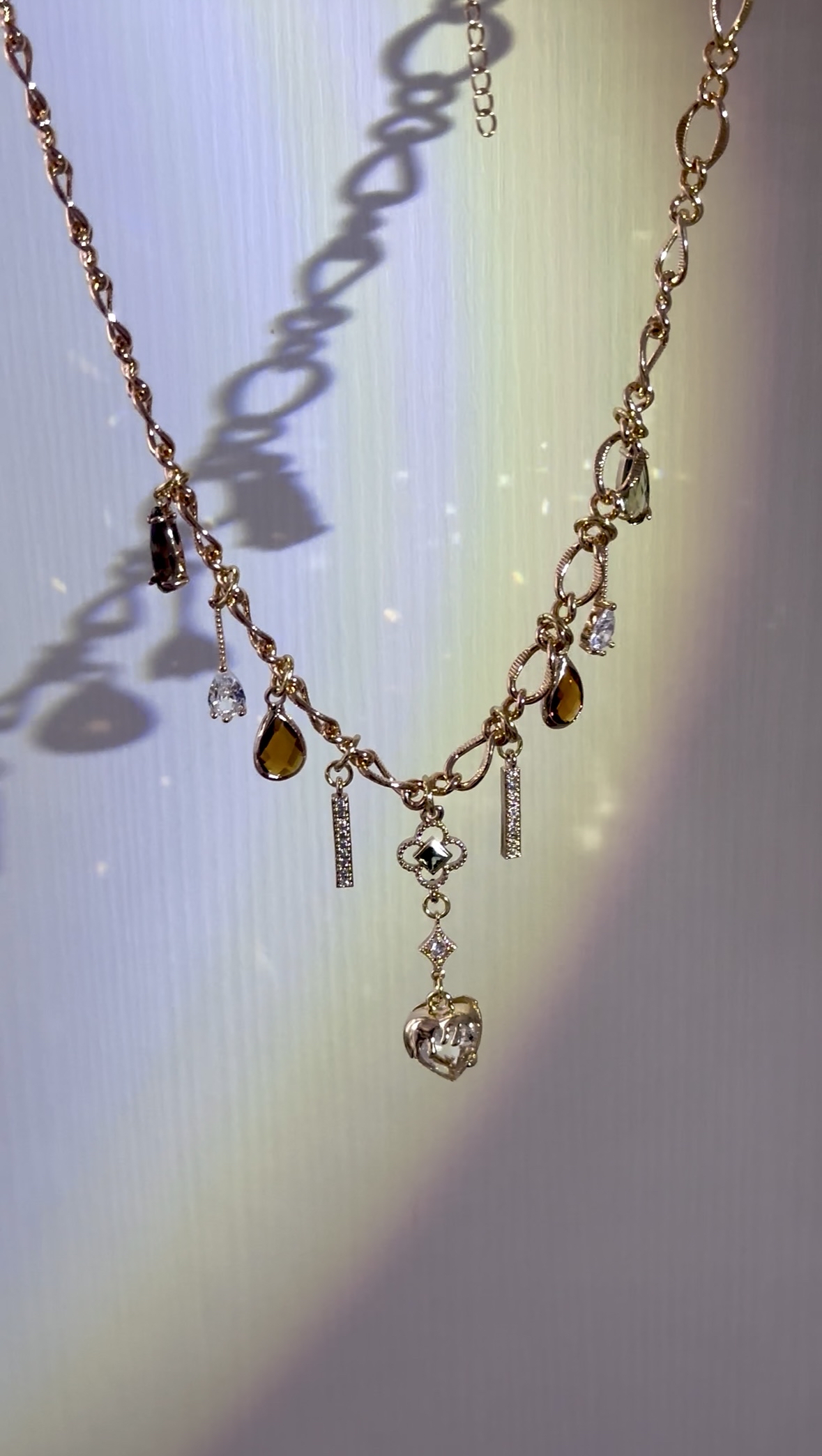 氣質大地鑽晶心頸鍊⚜️