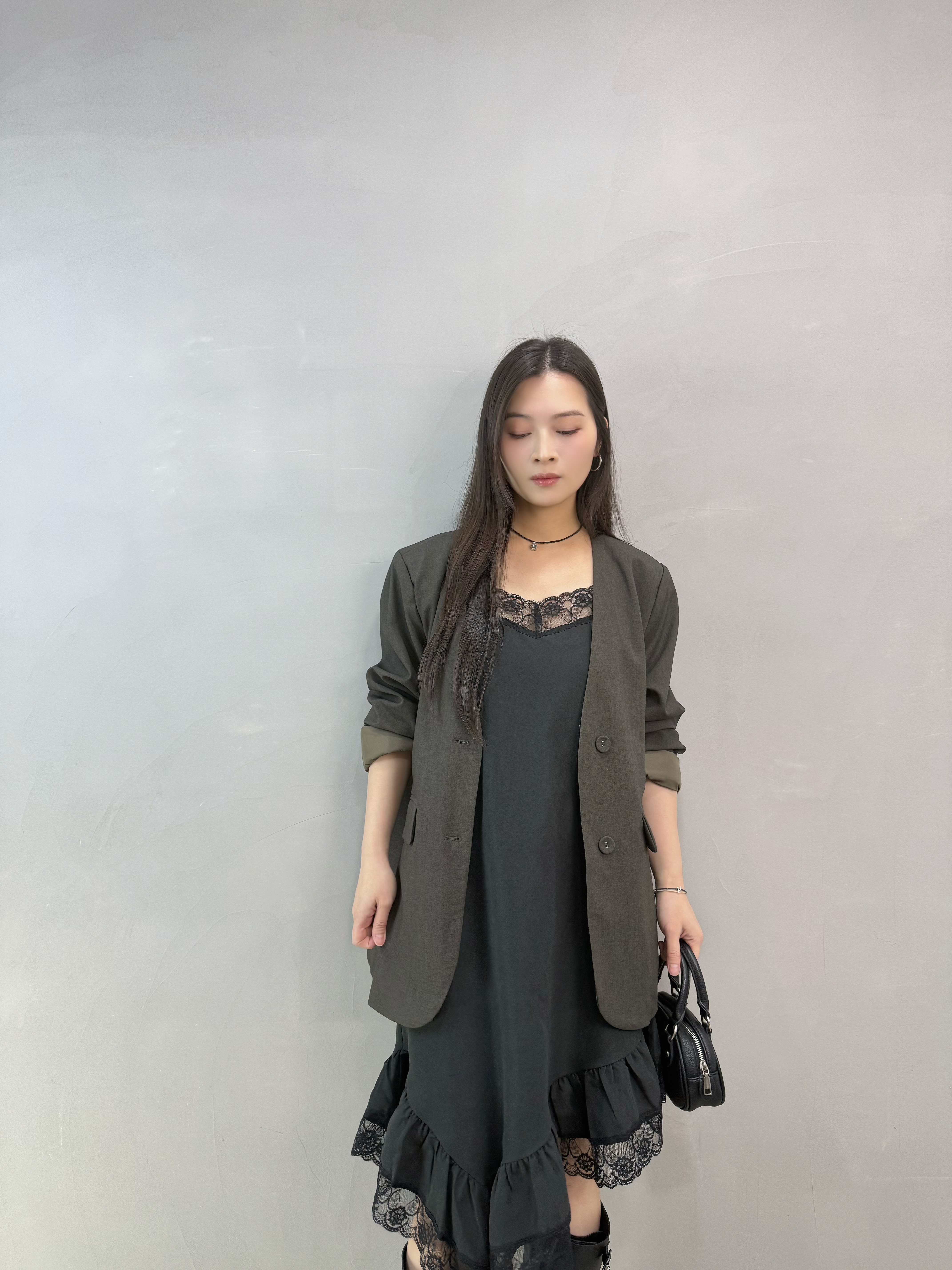 I21 無領西裝褸