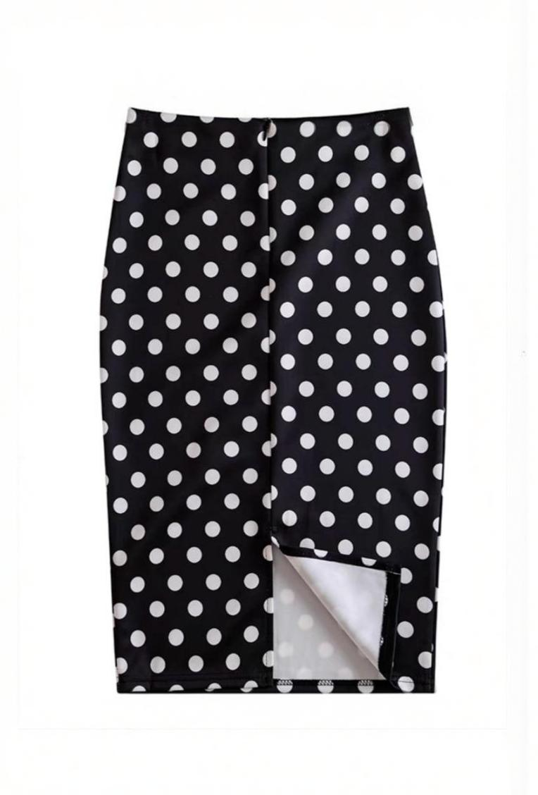 Statement Print Pencil Slim Skirt