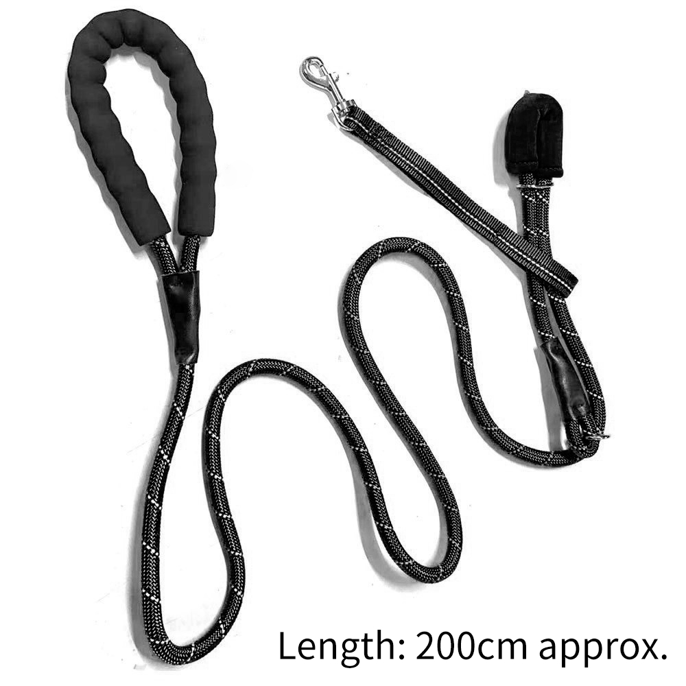 一體式狗嘴套牽引繩 200*1.0CM 黑色 UB0272