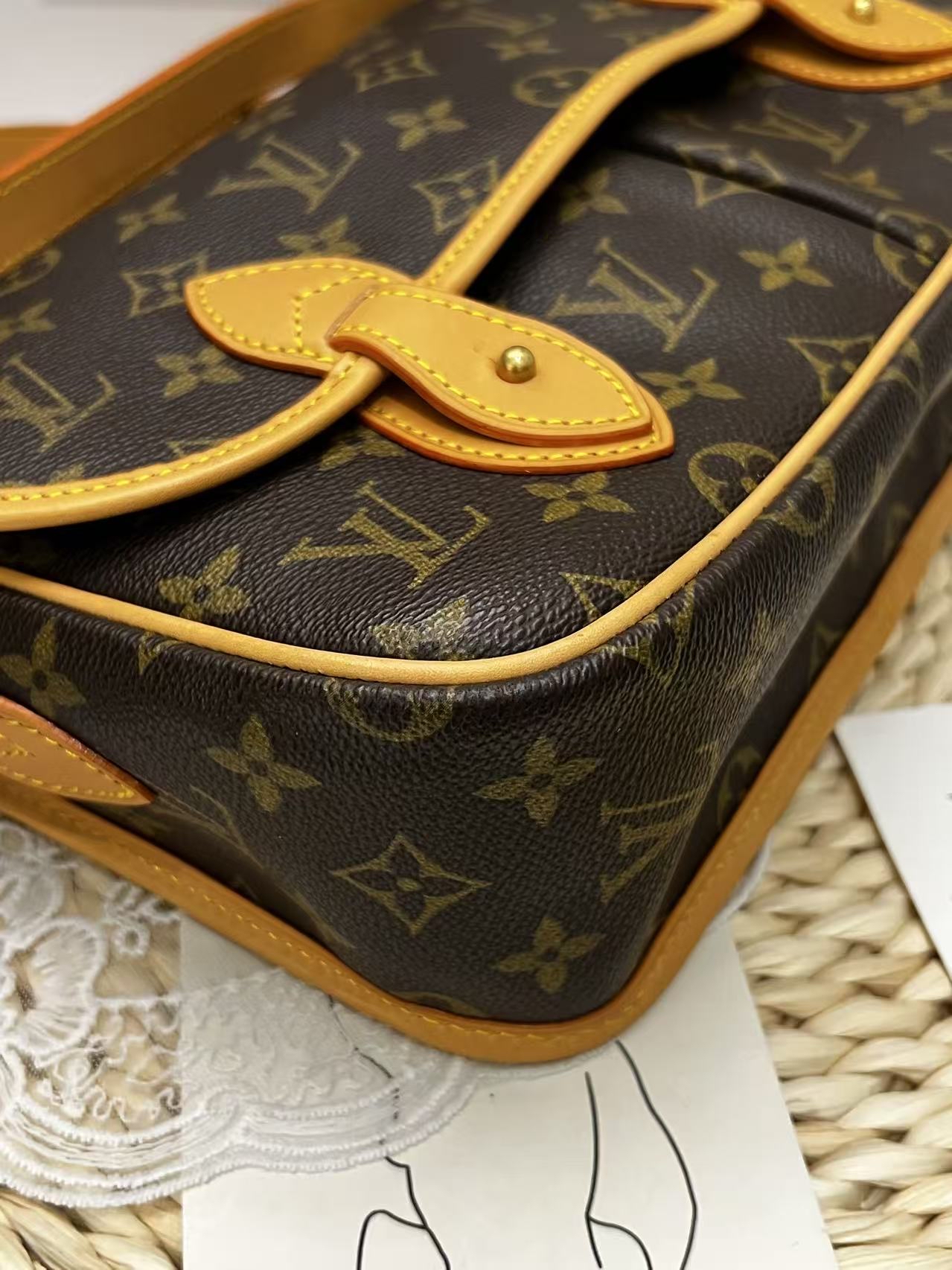 LV Monogram Satchel Messenger