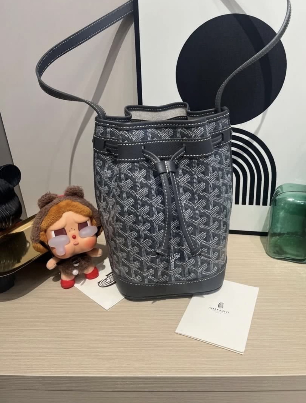 Goyard Petit Flot Bucket Bag Grey 100%Authentic, 98%New ✅收據✅Dust bag
