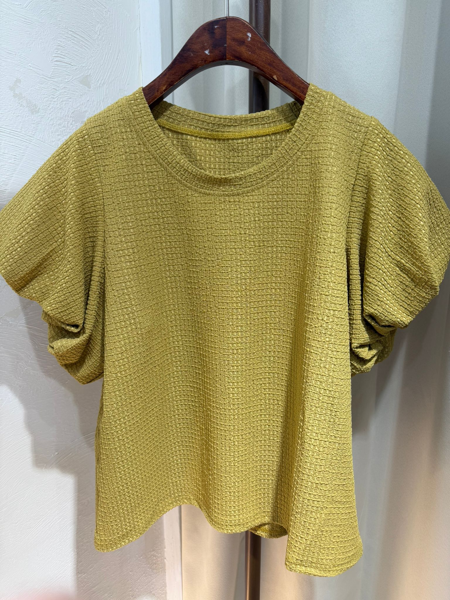 時尚質感圓領短袖上衣