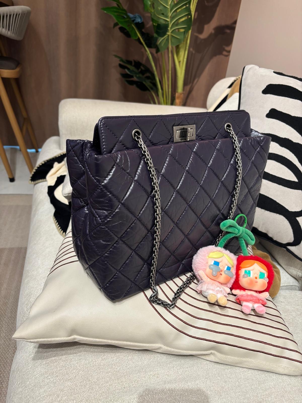 Chanel 2.55 calfskin Shoulder Chain tote bag 100%Authentic ,98%new ✅card✅dust bag✅box