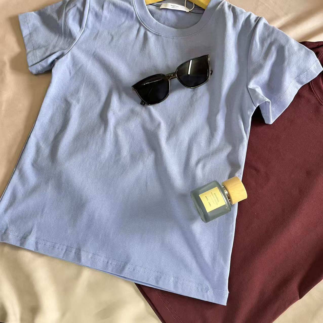 T20011#821 [Plain] Plain T-shirt