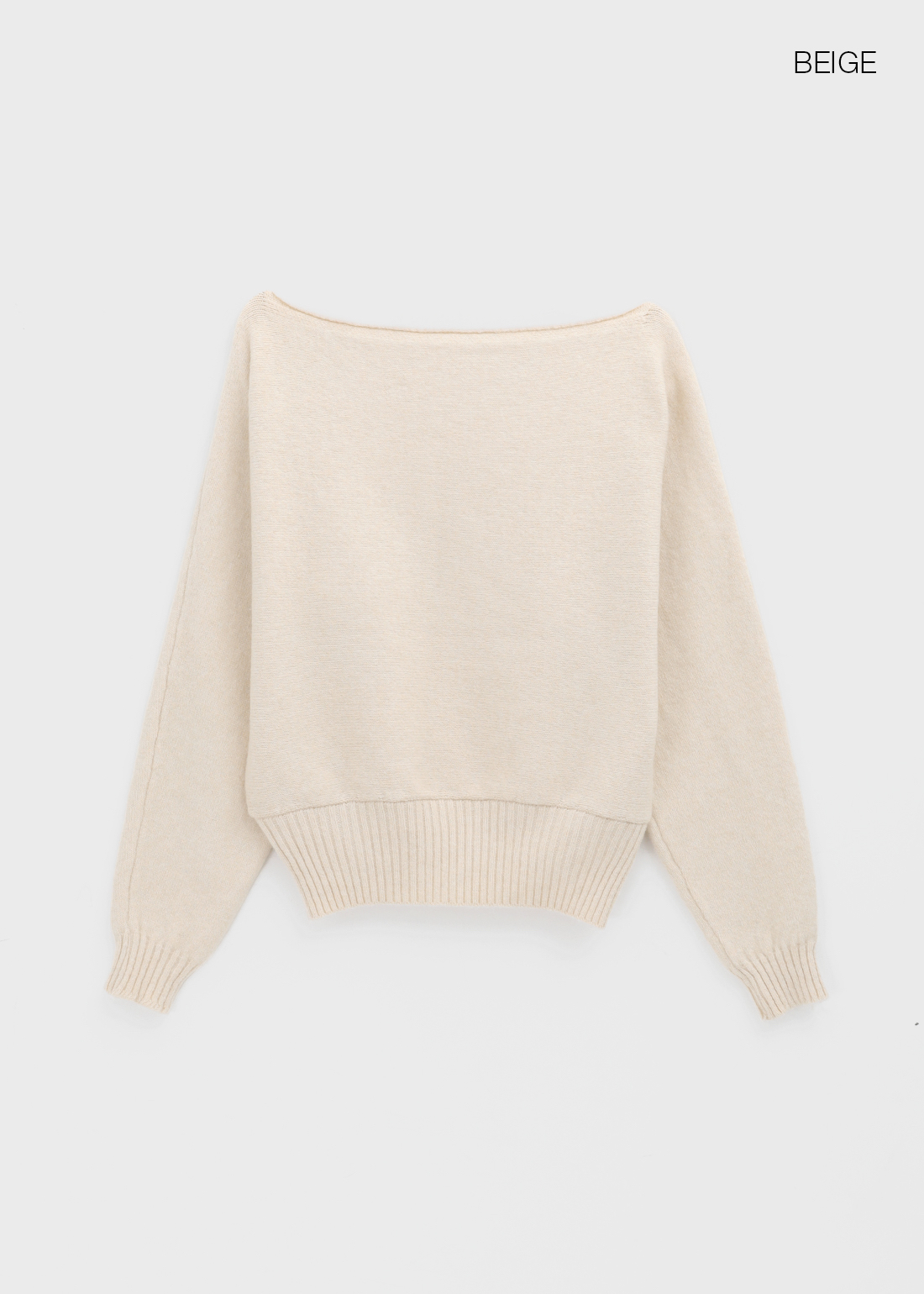 Asymmetric Off-Shoulder Knit