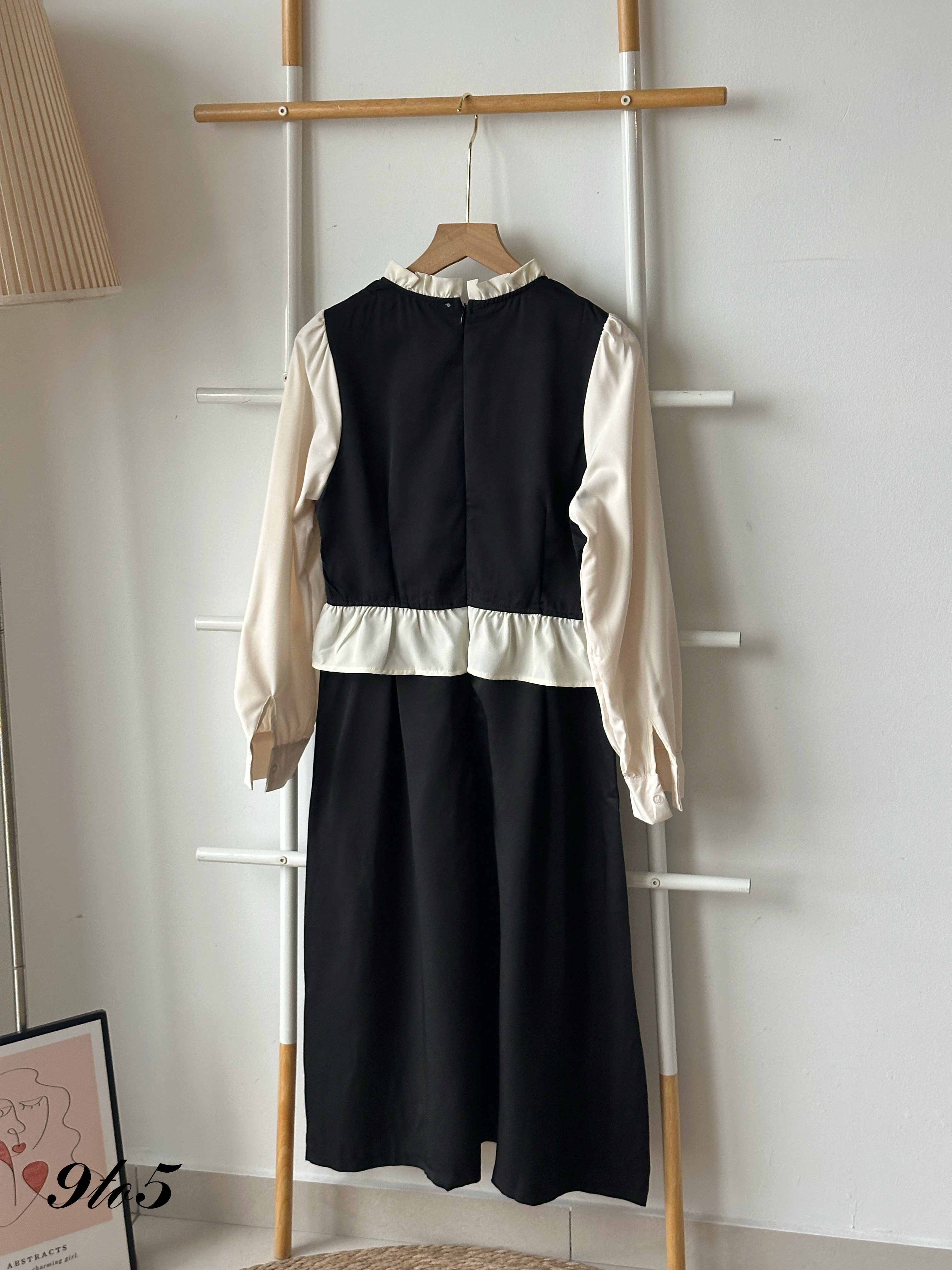 D2344 Fake Two-Piece Dress