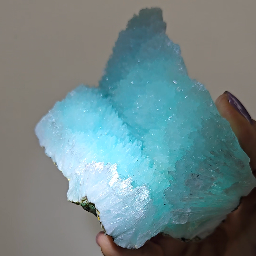 Blue aragonite needle cluster - AR50