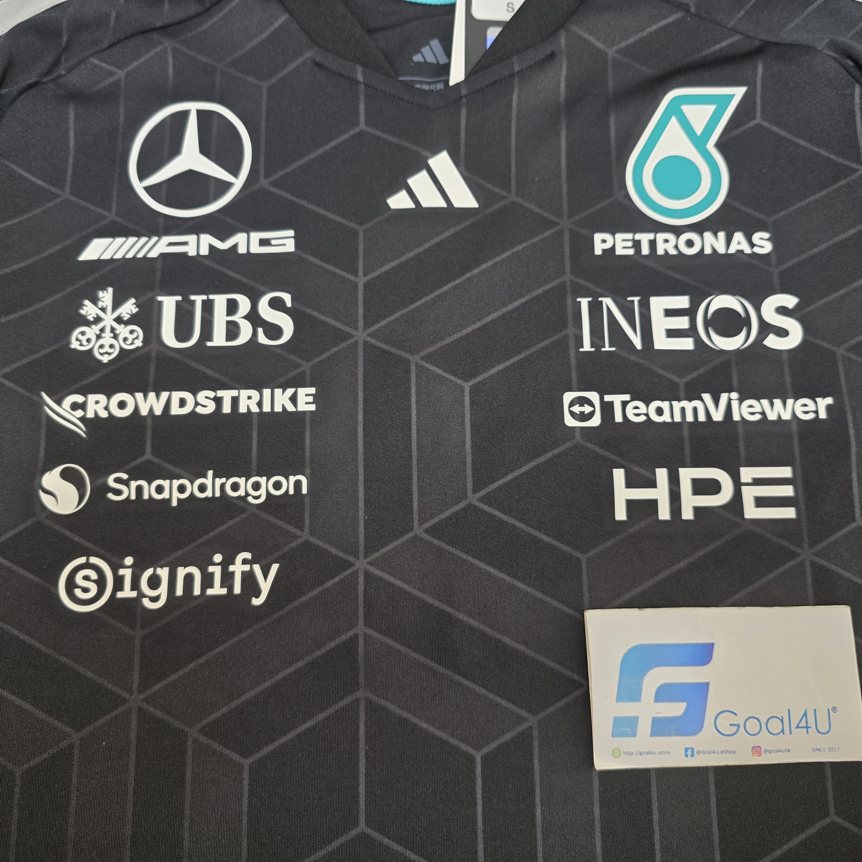 #部分碼現貨 Adidas F1 Mercedes Benz 平治車隊 2026 黑色車手短袖隊服 KF0161