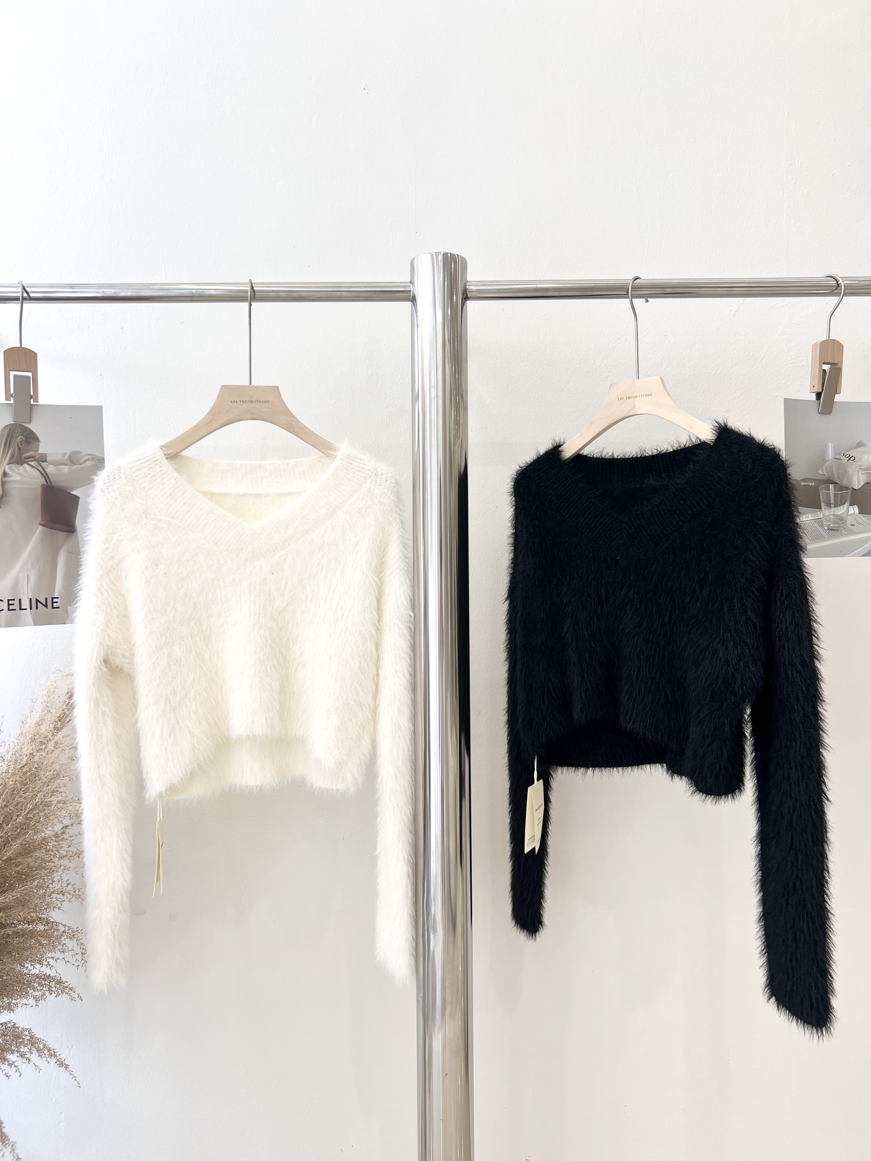 7061 高级水貂毛针织长袖