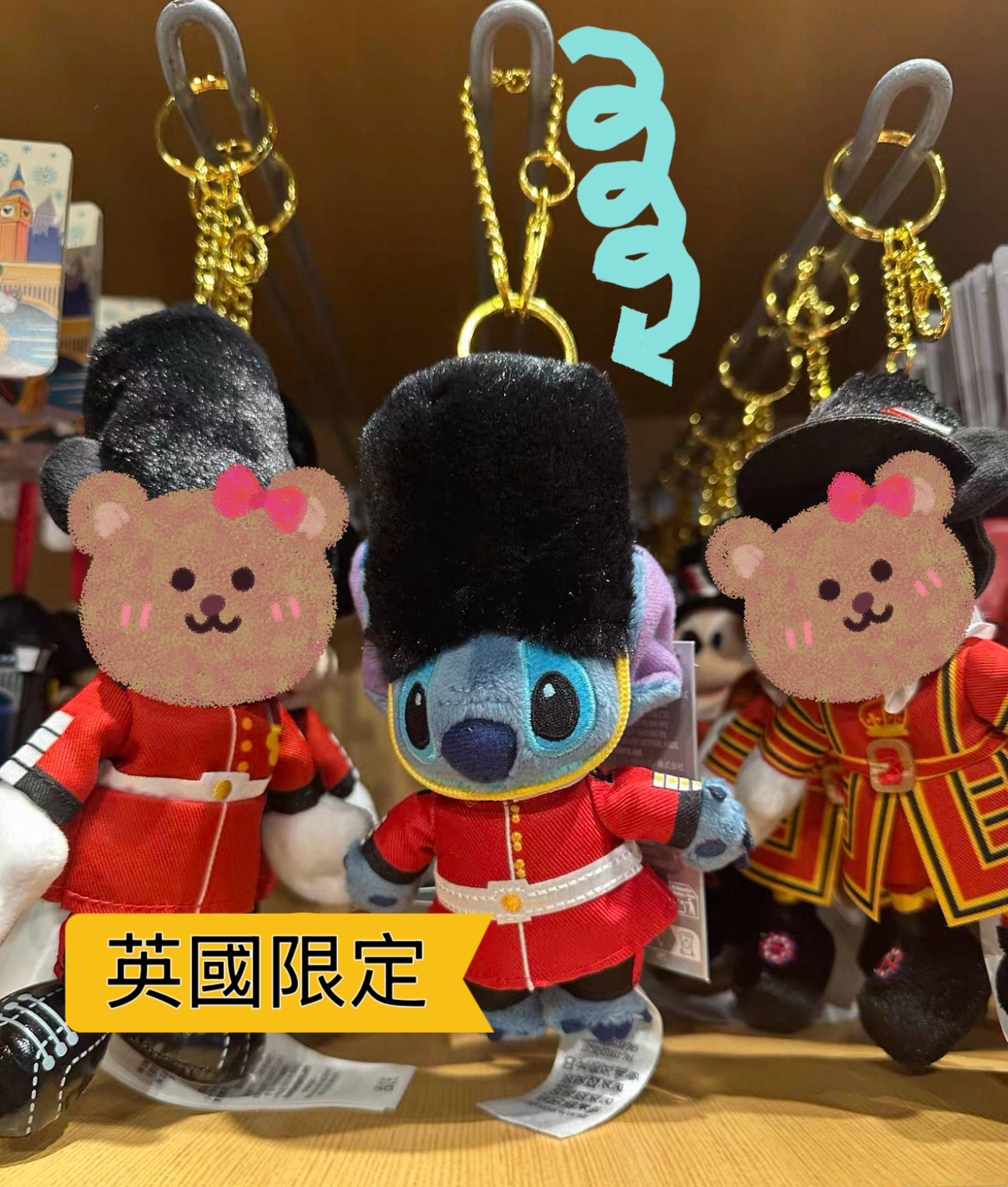 （貨期6月）英國迪士尼限定史迪仔掛件